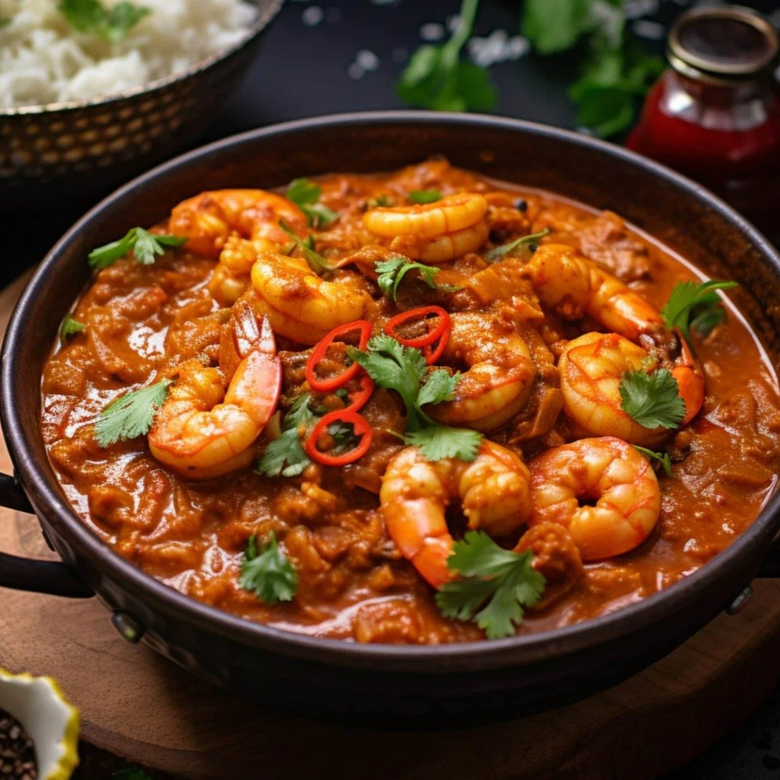 Shrimp Curry (Serve with Rice).