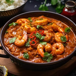 Shrimp Curry (Serve with Rice & Naan)