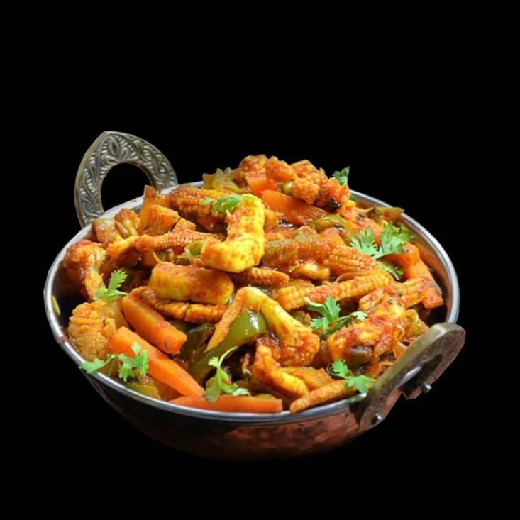 Vegetable Jalfrezi (Serve with Rice).
