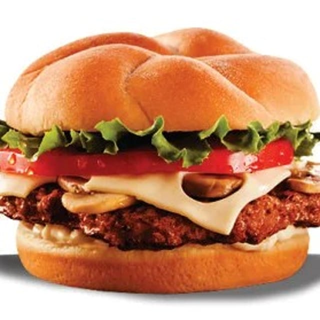 Mushroom & Swiss Burger.