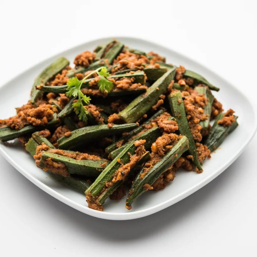 Bhindi (Okra) Masala (Serve with Rice).